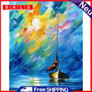 Ship at Sea Oil Paint By Numbers DIY Acrylic Painting on Canvas Frameless Kit