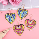 5D DIY Diamond Painting Earrings Double-sided Heart Drop Earrings (RZ015)