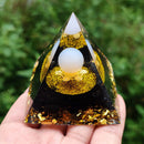 Crystal Orgone Pyramid Healing Reiki Chakra Stones Orgonite Pyramid 6cm (E)