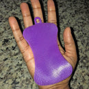 Silicone Dish Washing Brush Pot Pan Dish Sponge Cleaner Scrubber (Purple) Newly