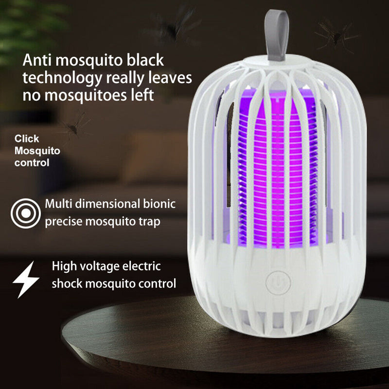 Pest Control Lights LED Bug Trap Mute Luring Mosquito Killer Lamp (White) Newly