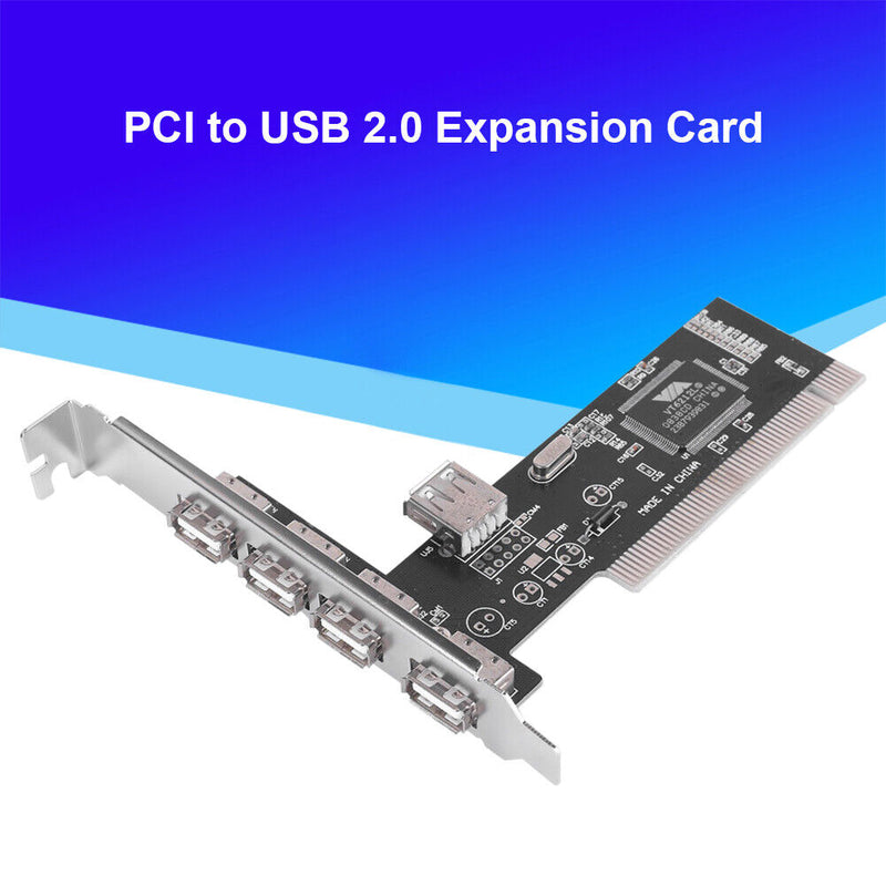 4 Ports USB PCI Controller Cards 480Mb/s PCI to USB 2.0 Expansion Card Newly