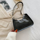 Fashion Women PU Solid Color Chain Shoulder Underarm Bag Ladies Hobos Handbags