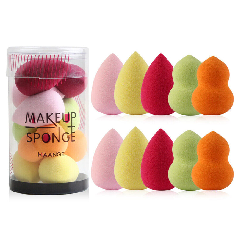 10pcs Mini Makeup Sponge Cosmetic Face Foundation Powder Puffs Wet Dry Dual Use