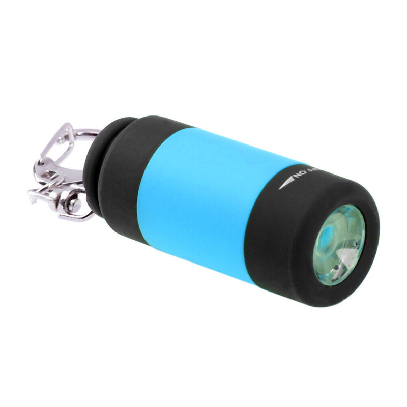 LED Mini Flashlight Portable Key Chain Outdoor Camp Hiking Torch (Sky Blue)