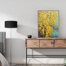 #A Paint by Number Kit Canvas Oil Drawing Yellow Flower for Handicraft Enthusi