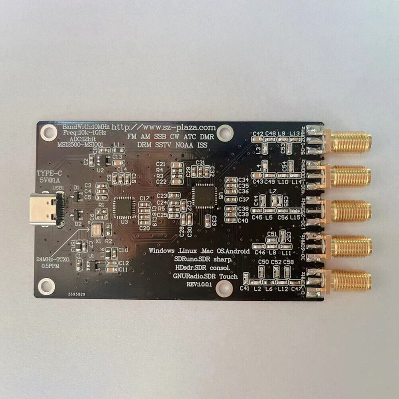 SDR Receiver Module Built-in 24M-TCXO 0.5PPM AM FM Radio Receiver Board