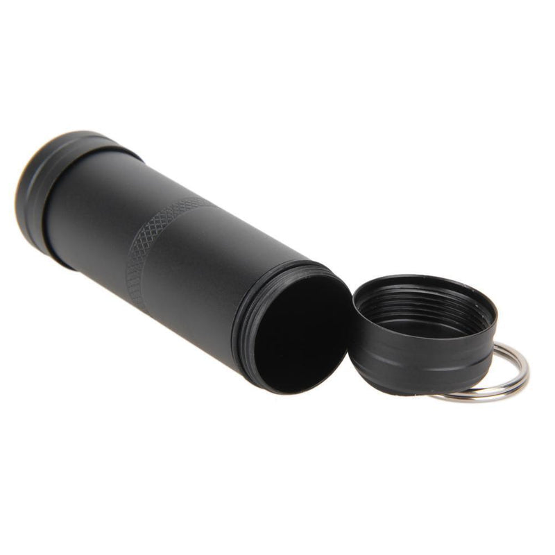 3pcs Aluminum Alloy Waterproof Case First-Aid Medicine Bottle with Key Ring