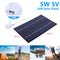 USB Solar Panel Outdoor 5W 5V Polysilicon + Epoxy Travel DIY Solar Charger Newly