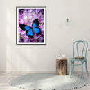 #A Full Round Diamond Painting 5D Flower Butterfly DIY Mosaic Decoration Handwor