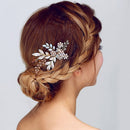 Jewelry Handmade Crystal Hair Comb Bridal Headpiece Flower Head Clip Hairwear