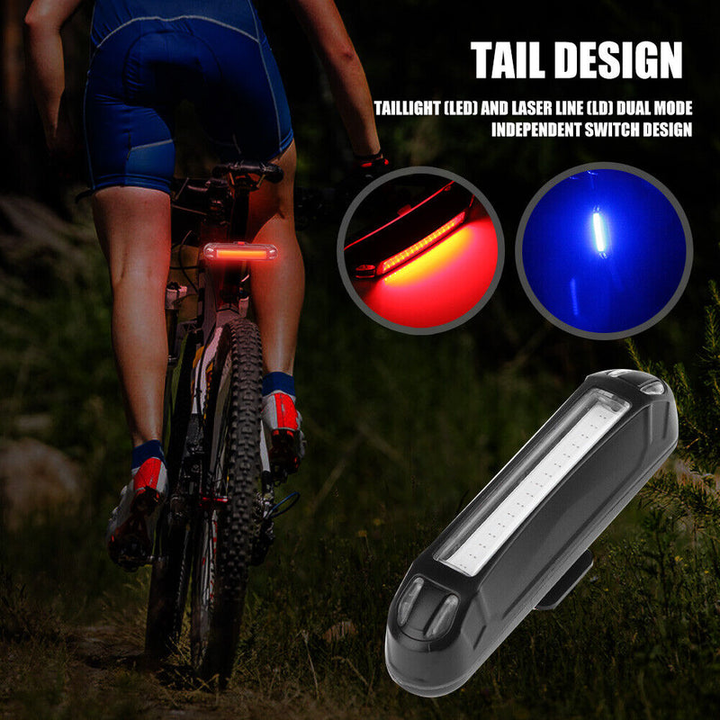 LED Mountain Bicycle Taillight Night Ridding Rear Lights (Red Blue Light) Newly