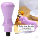 Retro Wax Sealing Stamp Wood Handle Customs Post Stamping Decor (Purple) Newly