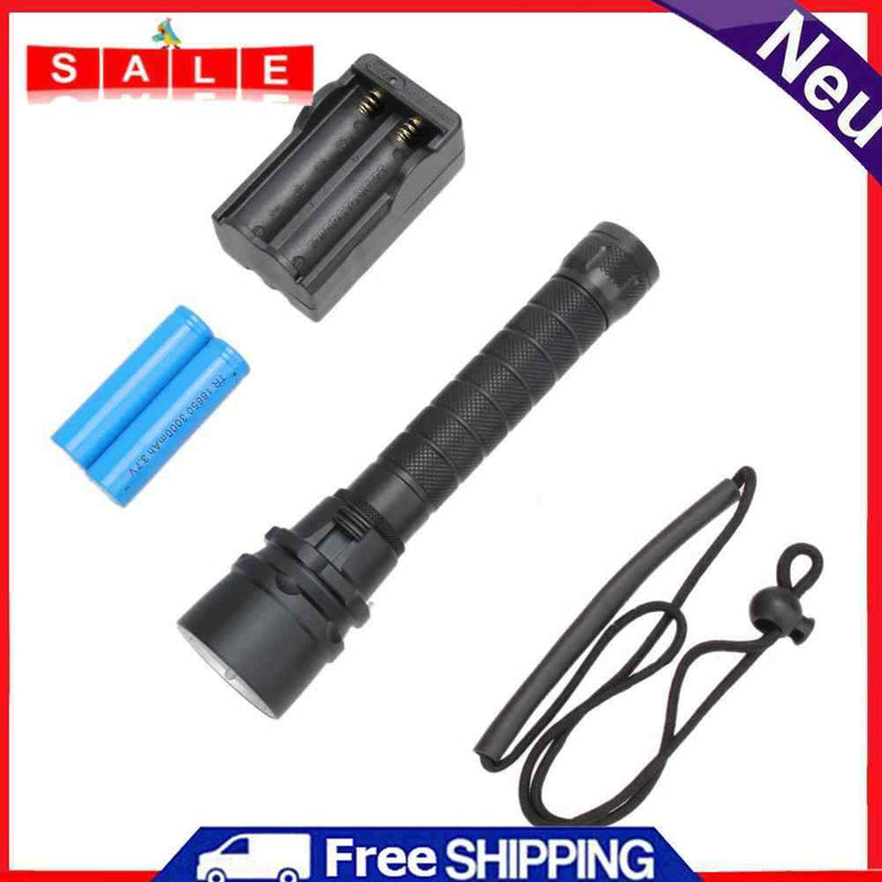 2500 Lumens T6 LED Diving 80M Underwater Lamp Waterproof LED Flashlight Fla