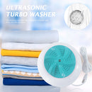 Mini Ultrasonic Turbo Washing Machine Removes Dirt Travel Washer (Cyan) Newly