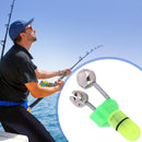 Night Fishing Rod Tip Night Light Twin Bells Ring Fish Bait Alarm (Green) Newly