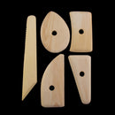5pcs Wood Pottery Clay Sculpture Ceramics Molding Tool Potters Rib