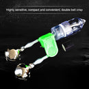 LED Night Fishing Rod Bite Bait Alarm Tip Clamp Bells Ring Alert Indicator Newly