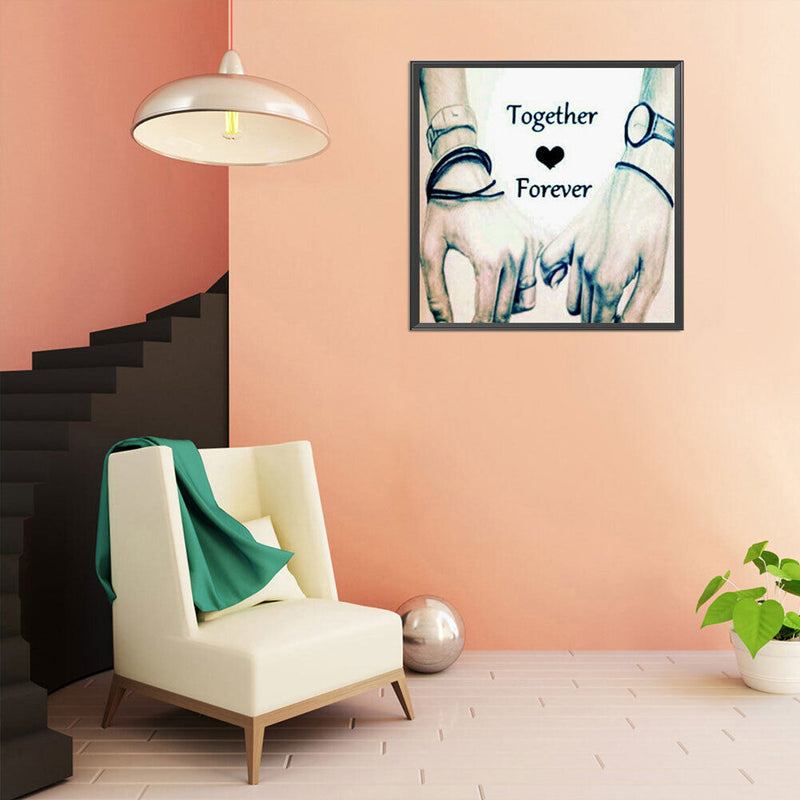 5D DIY Diamond Painting Kits Full Round Drill Couple Hands Wall Decorations Gift