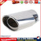 Stainless Steel Car Tail Rear Chrome Round Exhaust Pipe Tail Muffler Tip Newly