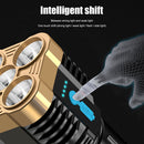 500LM Portable Flashlight USB Rechargeable Power Display Torch Warning Lantern