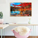 Maple by Lake Hand Painted Painting By Numbers Kit Canvas Oil DIY Drawing