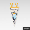 Camping Tent Bunting Pennant Outdoor Scene Layout Triangle Hanging Flag (E)