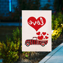 Love Car Door Decoration Flag for Home Linen Flag Wall Plaque Hanging Ornam