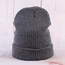 Unisex Women Men Cap Warm Hat Skullies Knitted Beanie Cap(Gray)