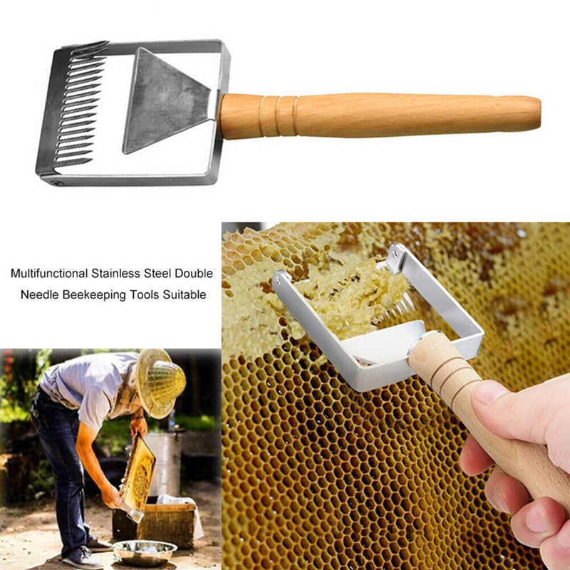 Durable Honey Cutting Fork Beekeeping Tool Honeycomb Scraper Beehive Rake Newly