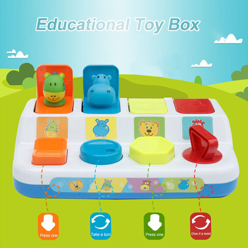 Random Interactive Switch Box with Light Music Animal Sounds Learning Toys Newly