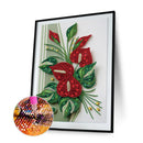 DIY Leaves Part Drill Special Shape Rhinestones Drawing for Home Decoration