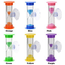 6x3min Hourglasses Children Teeth Brushing Timer with Suction Cup (Orange)