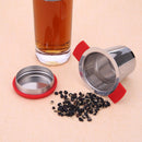 Stainless Steel Tea Strainers Infuser Steeping Loose Leaf Tea Filter(Red) Newly