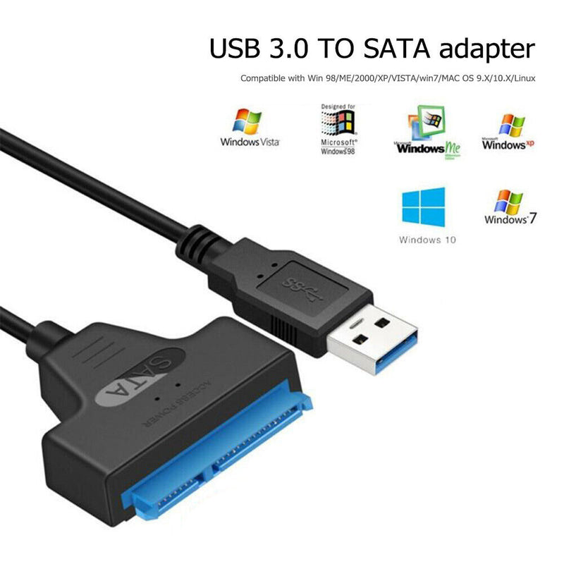 5Gbps USB 3.0 to SATA Cable for 2.5 inch HDD SSD Hard Disk External Power Cord