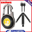 Portable LED Flashlight Mini Keychain Work Light Outdoor Bottle Opener (C)