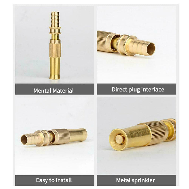 Adjustable Spray Water Gun Nozzle Brass Wash Watering Head Garden Gun Hose A6O0