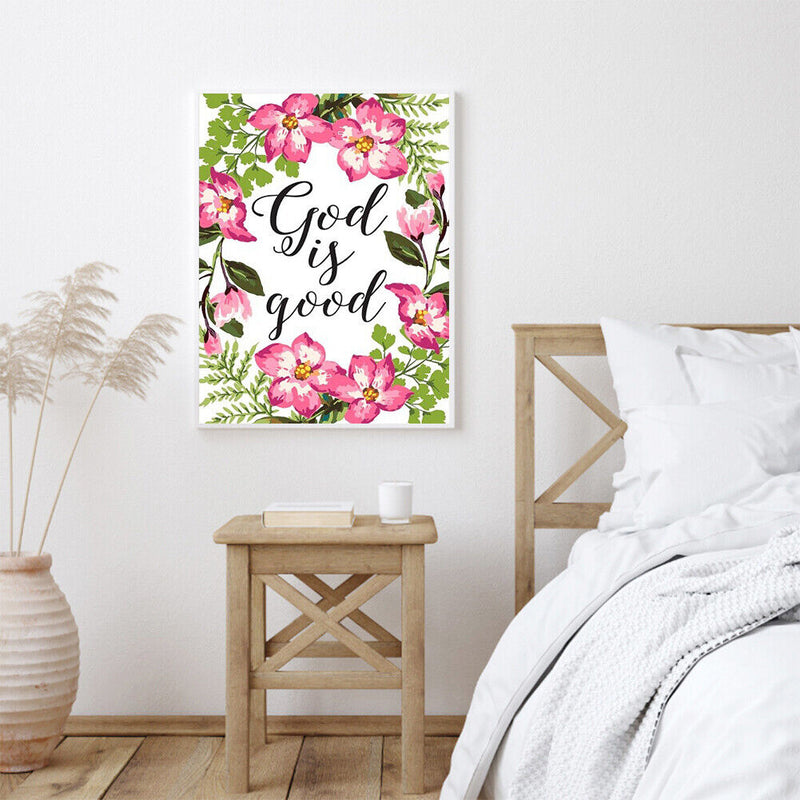 DIY Full Round Drill Diamond Painting Flower and Letter Handmade Room Decor Art