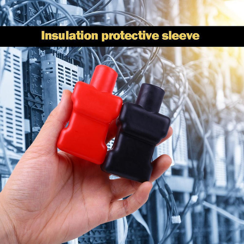 2pcs Car Battery Negative Positive Terminal Covers PVC Insulating Protector