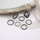 7pcs/set Punk Finger Rings Fashion Metal Buckle Joint Tail Rings for Women Gi