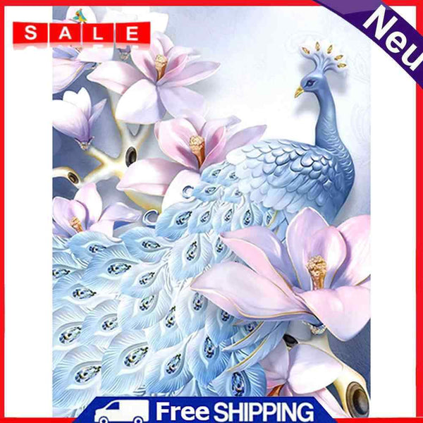 Full Embroidery Stamped Royal Peafowl DIY 11CT Needlework Sets Home Decoration