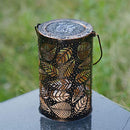 LED Solar Lantern Light Outdoor Waterproof Hollow Leaf Projection Lamp (A) Newly