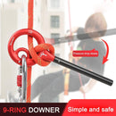 150kg Descender Climbing 9-Ring Downhill Rappelling Equipment (Black)