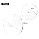 20 DIY Acryl Klar Kreis Discs Keychain Rohlinge Runde DIY Schmuck Anhänger