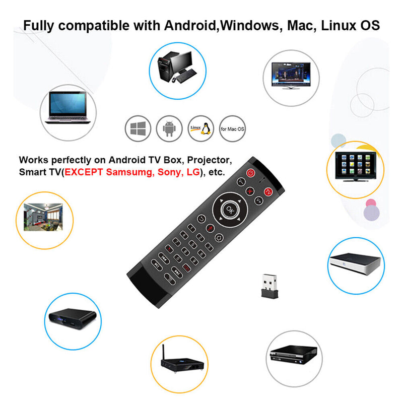 T1 Pro 2.4G Wireless Air Mouse Gyro Remote Control Voice for Android TV Box
