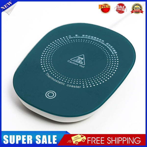 55-Degree USB Cup Heated Coaster Gravity Sensor Mug Warmer Pad Mat (Green)