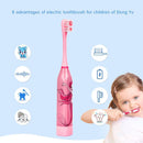 Children Auto Electric Toothbrush Ultrasonic Waterproof Tooth Brush (Pink) Newly
