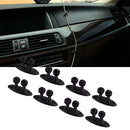 8Pcs Car Interior Clip Earphone Cable Clip Arrangement Panel Clamp(Black) Newly