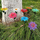 Green Plants Wrought Iron Flowers Garden Stake Decor Lawn Arrangement