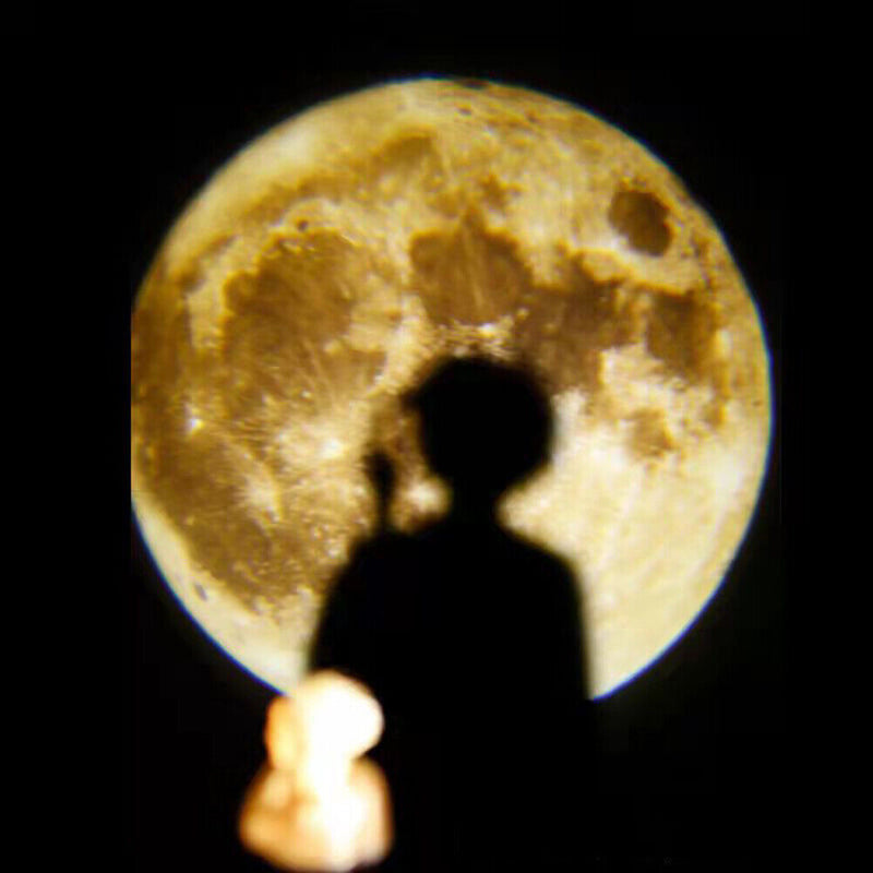 Moon Earth Projector USB Rechargeable Projection Girl Bedroom Table Lamp